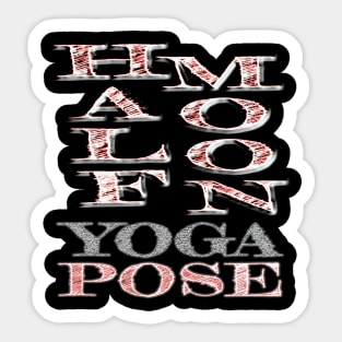 Half moon yoga pose Sticker